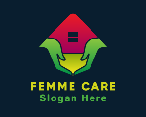 House Care Hand logo design