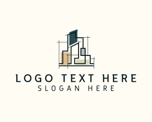 Builder - Blueprint Building Structure logo design