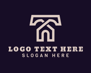 Residential - Home Property Letter T logo design