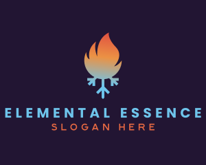 Element - Fire Snowflake Element logo design