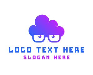 Geek - Nerd Cloud Media logo design