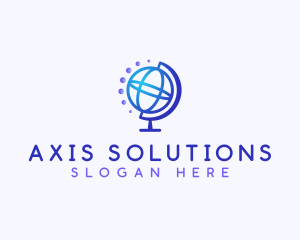 Axis - Globe Axis Moon logo design