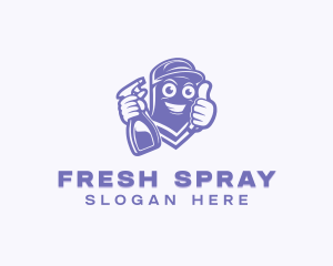 Spray - Disinfection Cleaning Spray logo design
