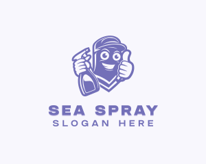 Disinfection Cleaning Spray logo design