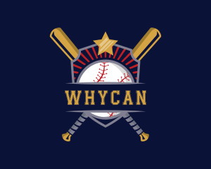 Baseball Bat - Baseball League Sport logo design