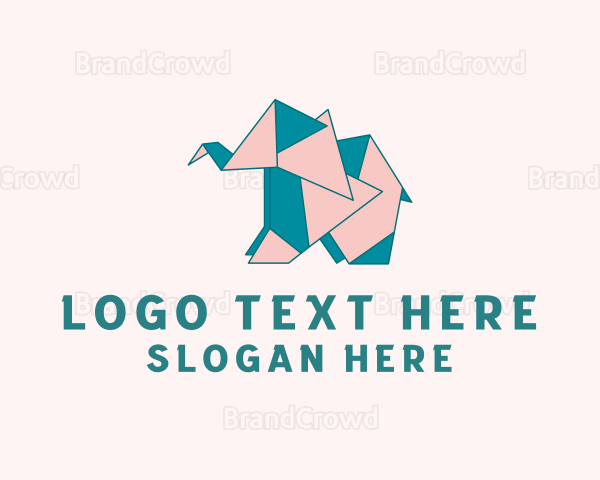 Paper Elephant Origami Logo