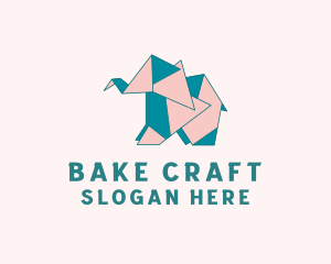 Paper Elephant Origami  logo design