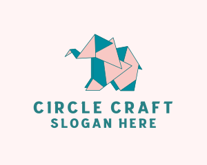 Paper Elephant Origami  logo design