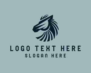 Pony - Horse Stallion Thoroughbred logo design