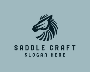 Saddle - Horse Stallion Thoroughbred logo design