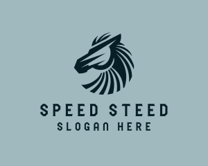 Racehorse - Horse Stallion Thoroughbred logo design