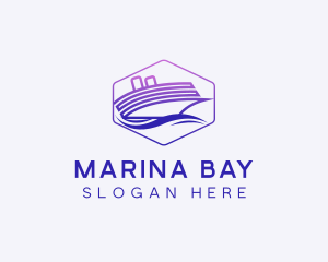 Seaport - Seafarer Ferry Ship logo design