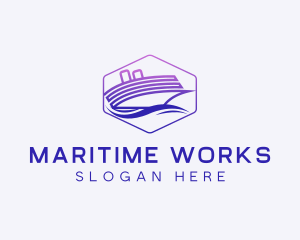 Seafarer Ferry Ship logo design