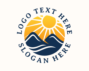 Mountain Sunset Travel Logo