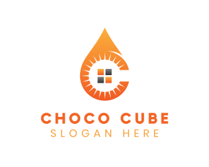 Orange C Drop logo design
