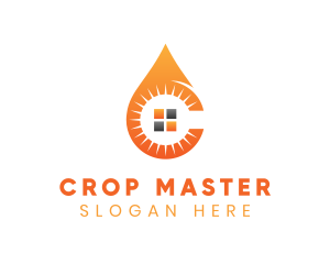 Orange C Drop logo design