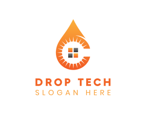 Drop - Orange C Drop logo design