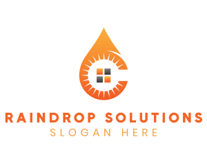 Drop - Orange C Drop logo design