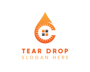 Tear - Orange C Drop logo design