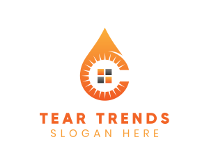 Tear - Orange C Drop logo design
