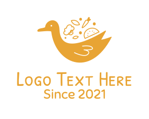 Duck - Yellow Duck Cuisine logo design