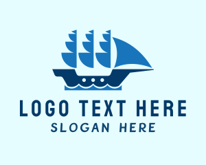 Boat - Nautical Sailing Ship logo design