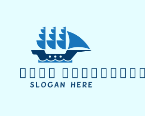 Ocean - Nautical Sailing Ship logo design