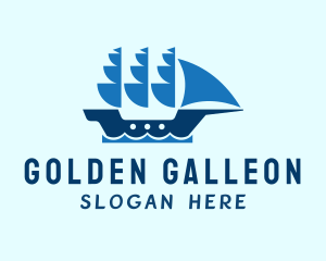 Galleon - Nautical Sailing Ship logo design