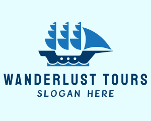 Nautical Sailing Ship logo design