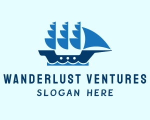 Nautical Sailing Ship logo design