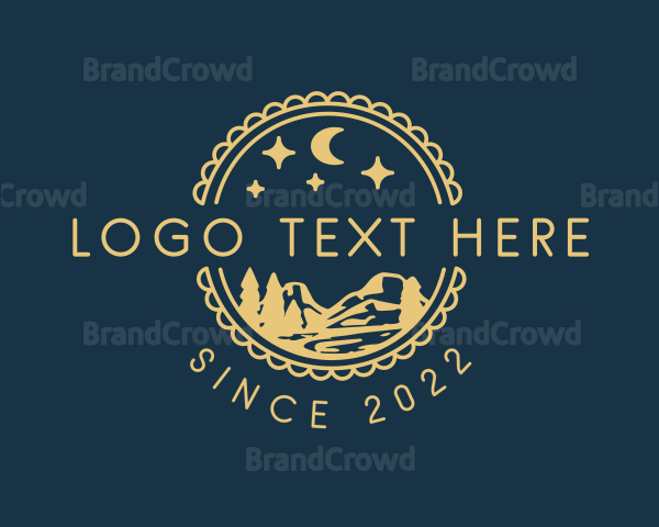 Night Camping Outdoor Logo