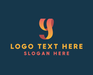 Professional - Modern Technology Ribbon Letter Y logo design