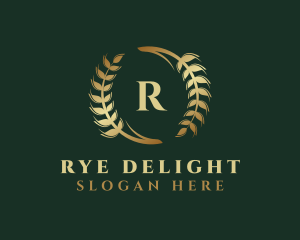 Rye - Golden Wheat Grain logo design
