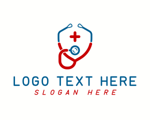 Diagnostic - Stethoscope Cross Healthcare logo design