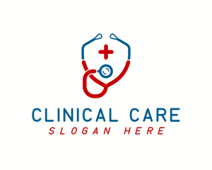 Stethoscope Cross Healthcare  logo design