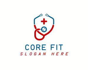 Abdominal - Stethoscope Cross Healthcare logo design