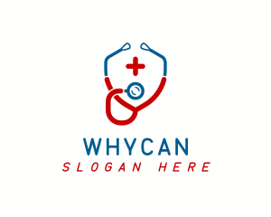 Heart - Stethoscope Cross Healthcare logo design