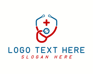 Healthcare - Stethoscope Cross Healthcare logo design