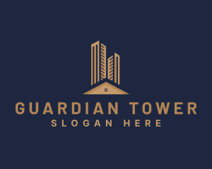 Highrise Building Real Estate logo design