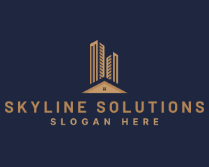 Highrise Building Real Estate logo design