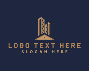 Skyline - Highrise Building Real Estate logo design