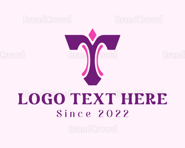 Beauty Cosmetics Letter T Logo