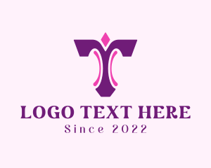 Style - Beauty Cosmetics Letter T logo design