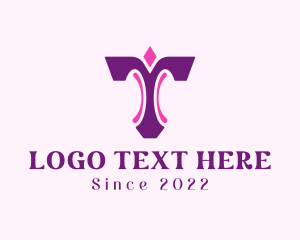 Letter - Beauty Cosmetics Letter T logo design