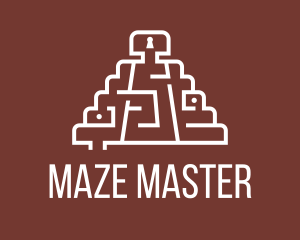 Aztec Temple Maze logo design