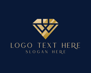 Diamond Boutique Letter W Logo