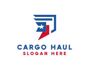 American Courier Flag  logo design