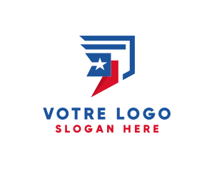 United States - American Courier Flag logo design