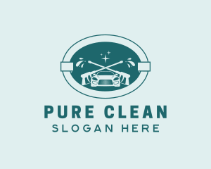 Pressure Washer Car logo design