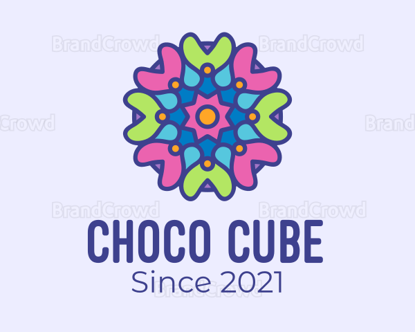 Flower Kaleidoscope Decoration Logo